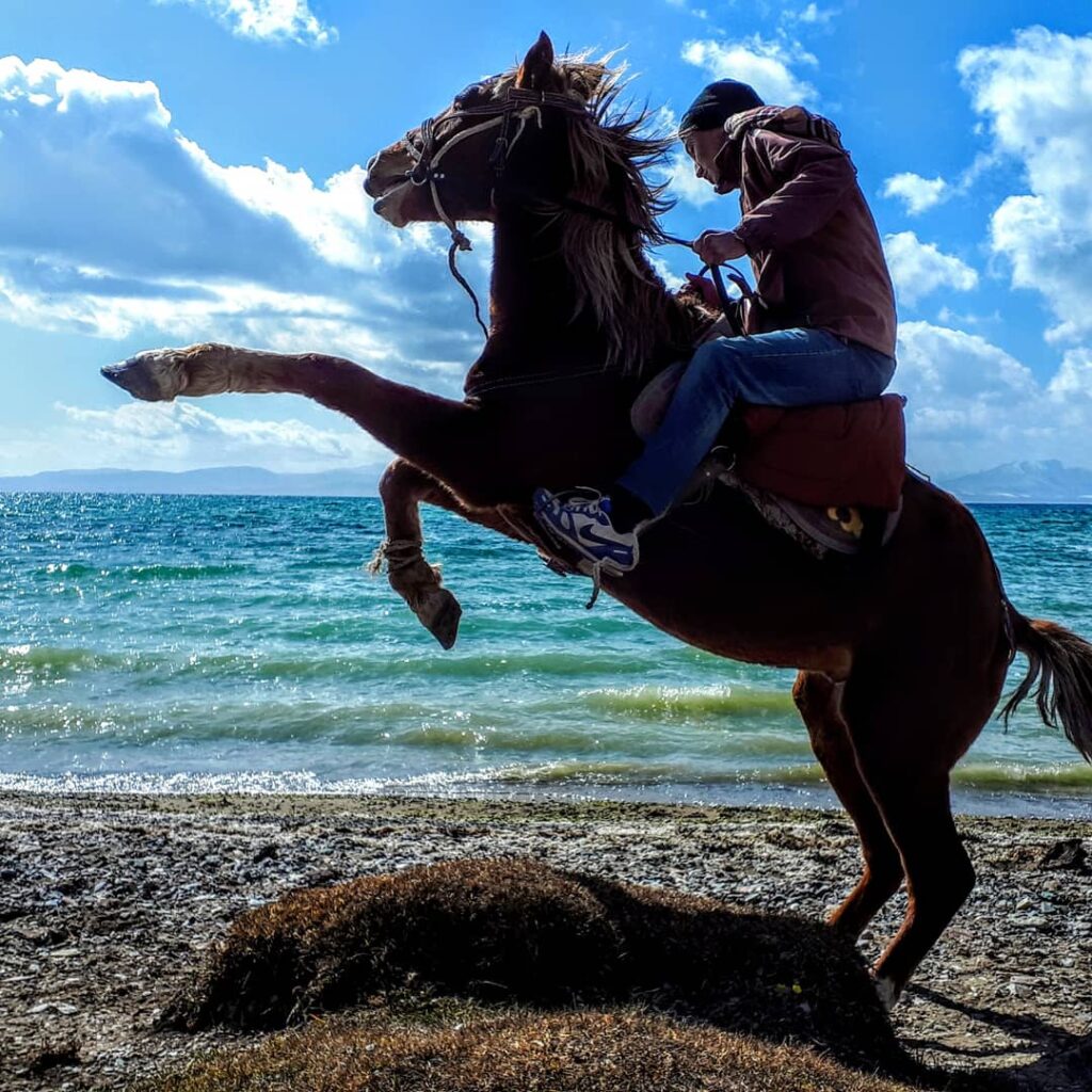 Song Kol lake horse riding